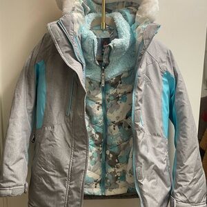 Gerry Weber Gray and Blue Kids Puffer Jacket